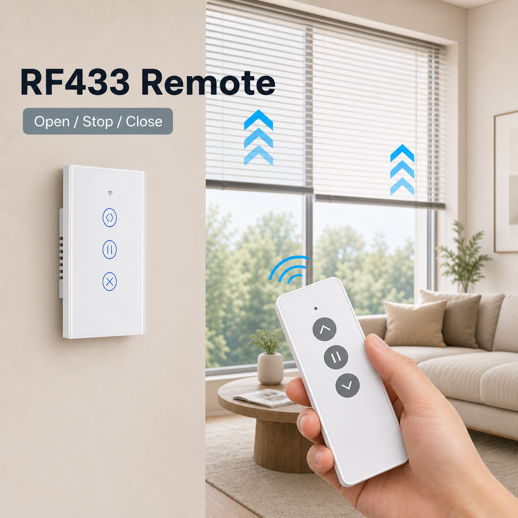 RF433 remote control scene for curtain switch and blinds