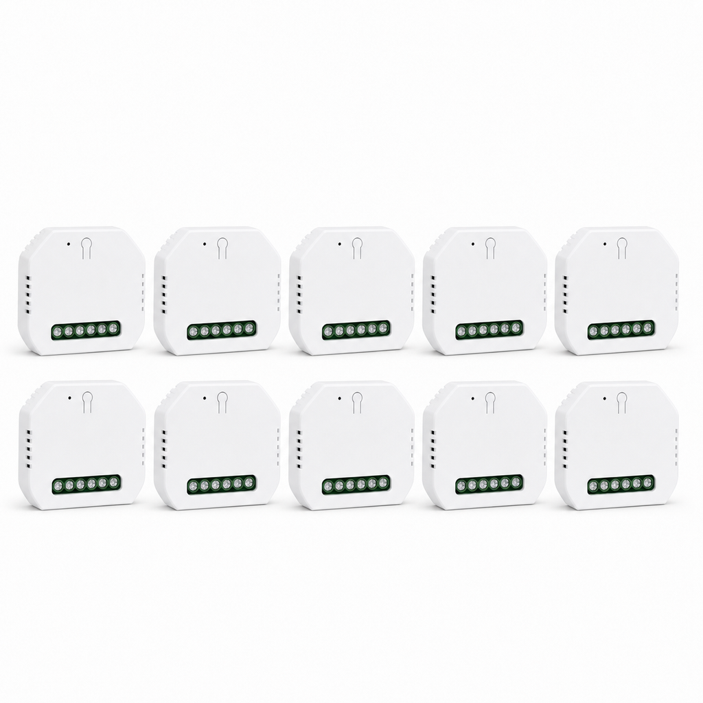 Module rideau Wi-Fi lot de 10 sur fond blanc studio