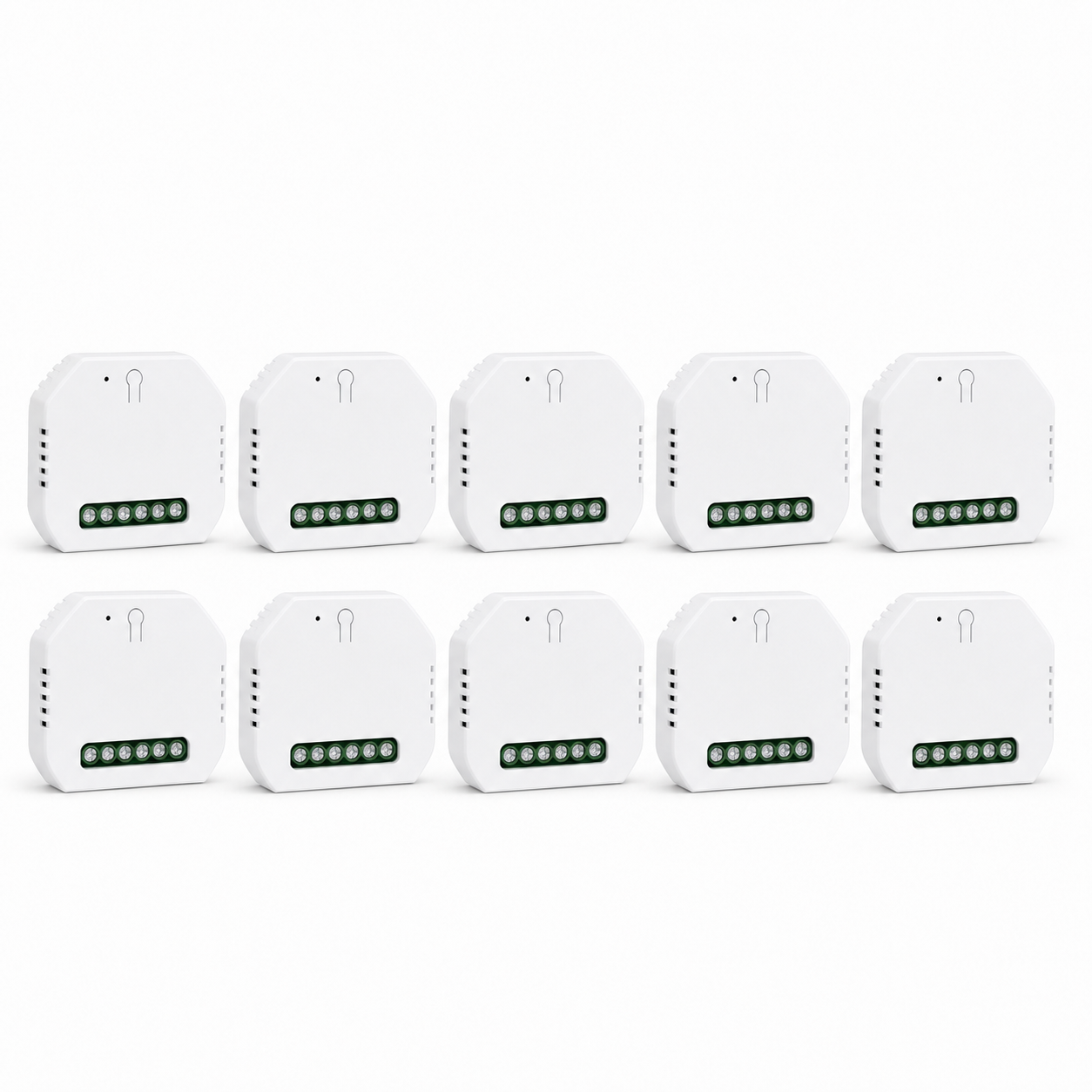 Module rideau Wi-Fi lot de 10 sur fond blanc studio