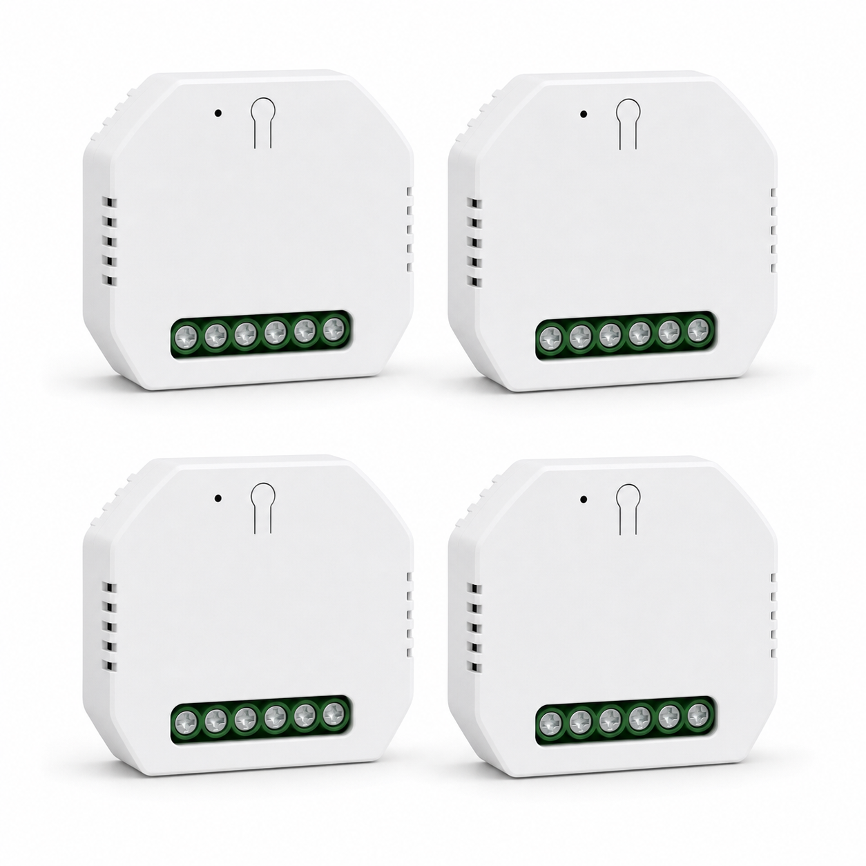 Module rideau Wi-Fi lot de 4 sur fond blanc studio