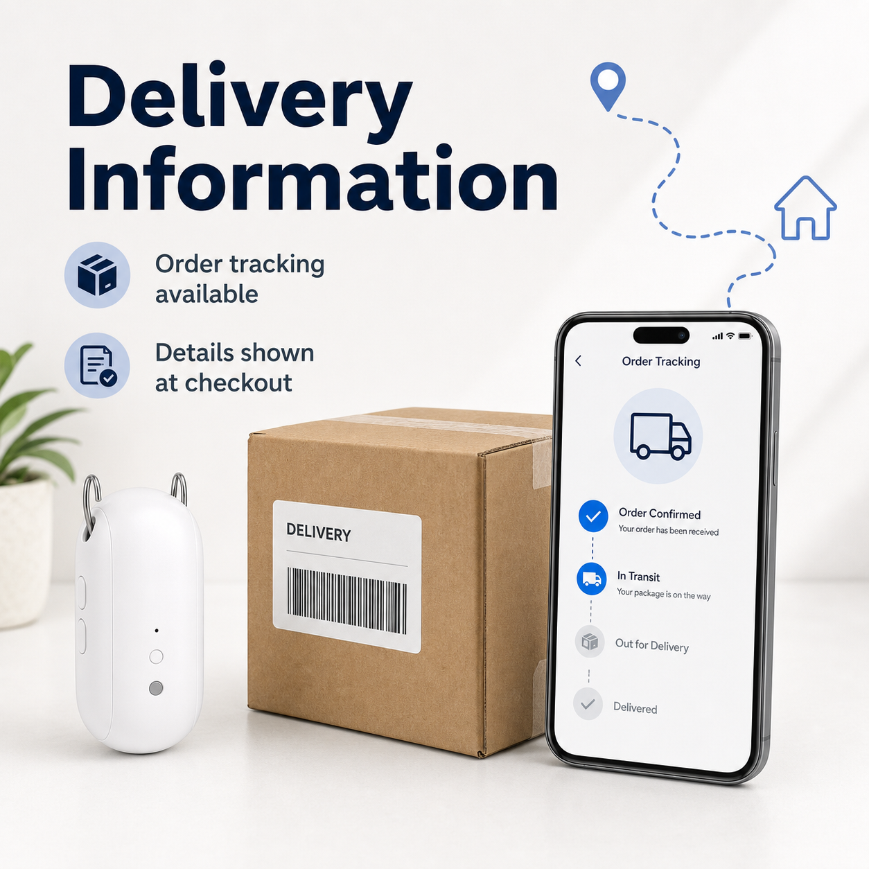 Delivery information for smart curtain robot with generic tracking