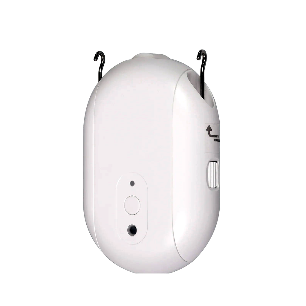 Robot rideau ZigBee blanc NéoCurtain Comfort version rail orbital sur fond blanc