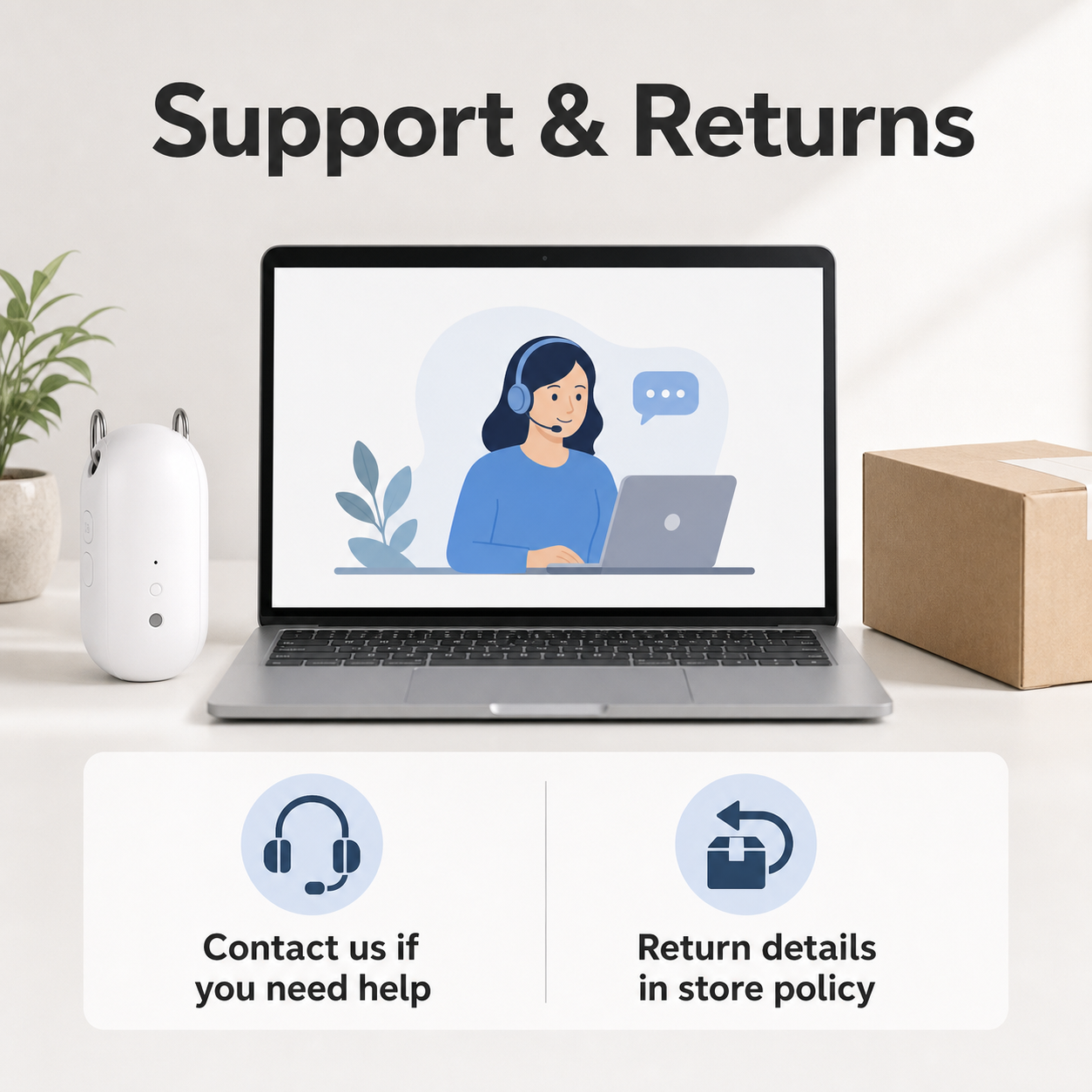 Support and returns information for smart curtain robot