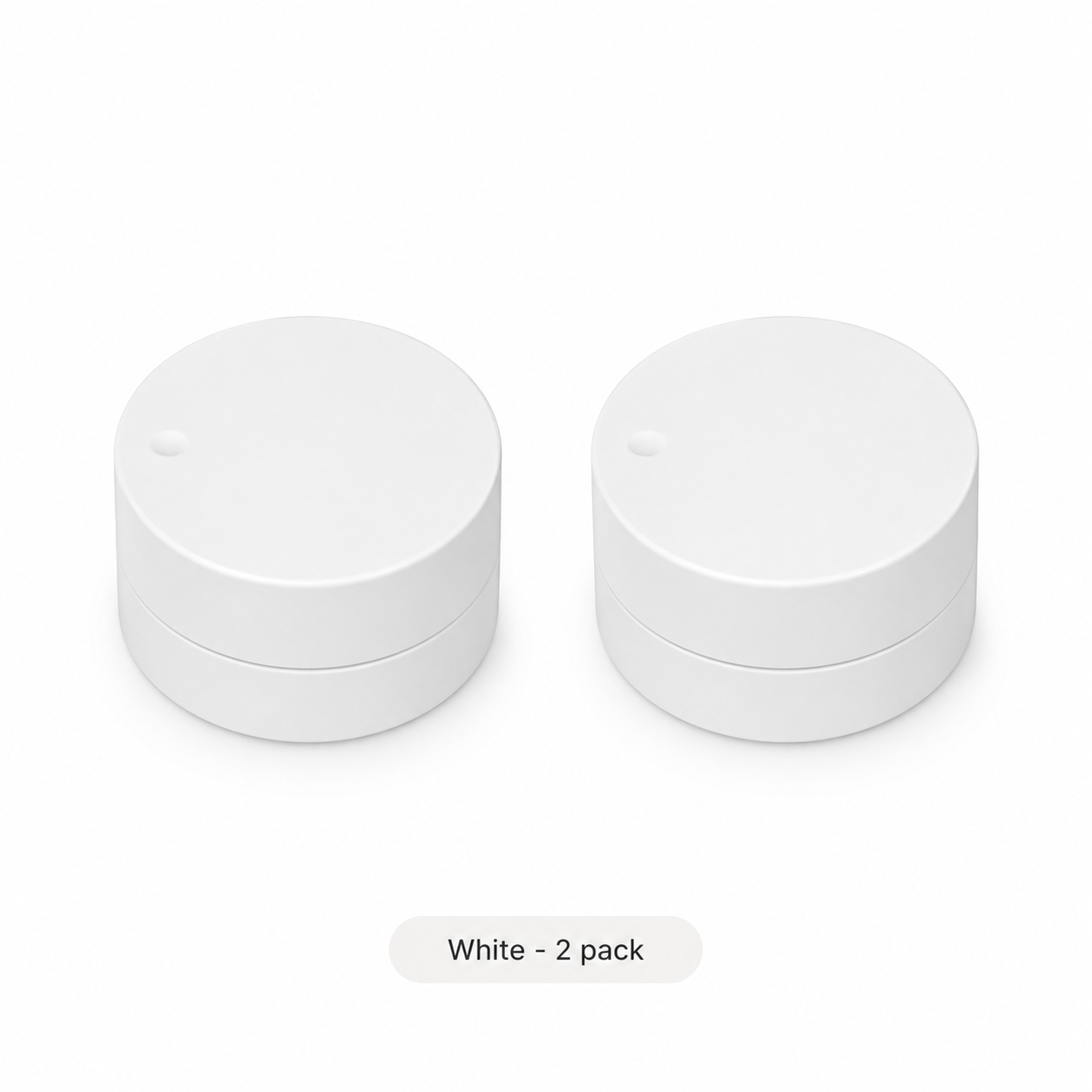 White Zigbee rotary scene button two pack on white background
