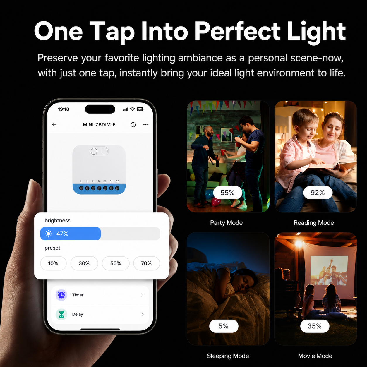 NéoDim Orb Zigbee Pro app lighting scene control