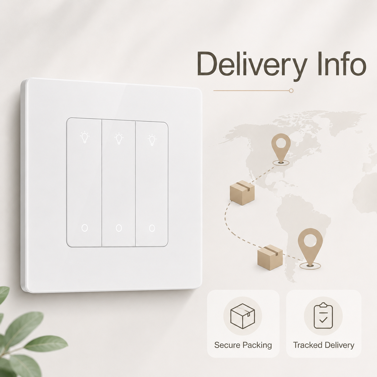 Neutral delivery information visual for Zigbee wall dimmer switch