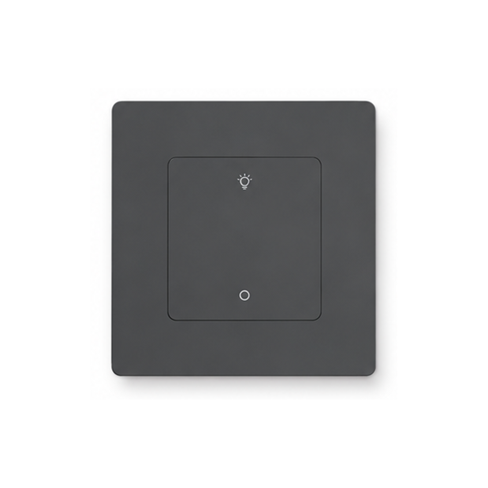 Variateur mural NéoDim Ring Comfort gris à 1 touche sur fond blanc