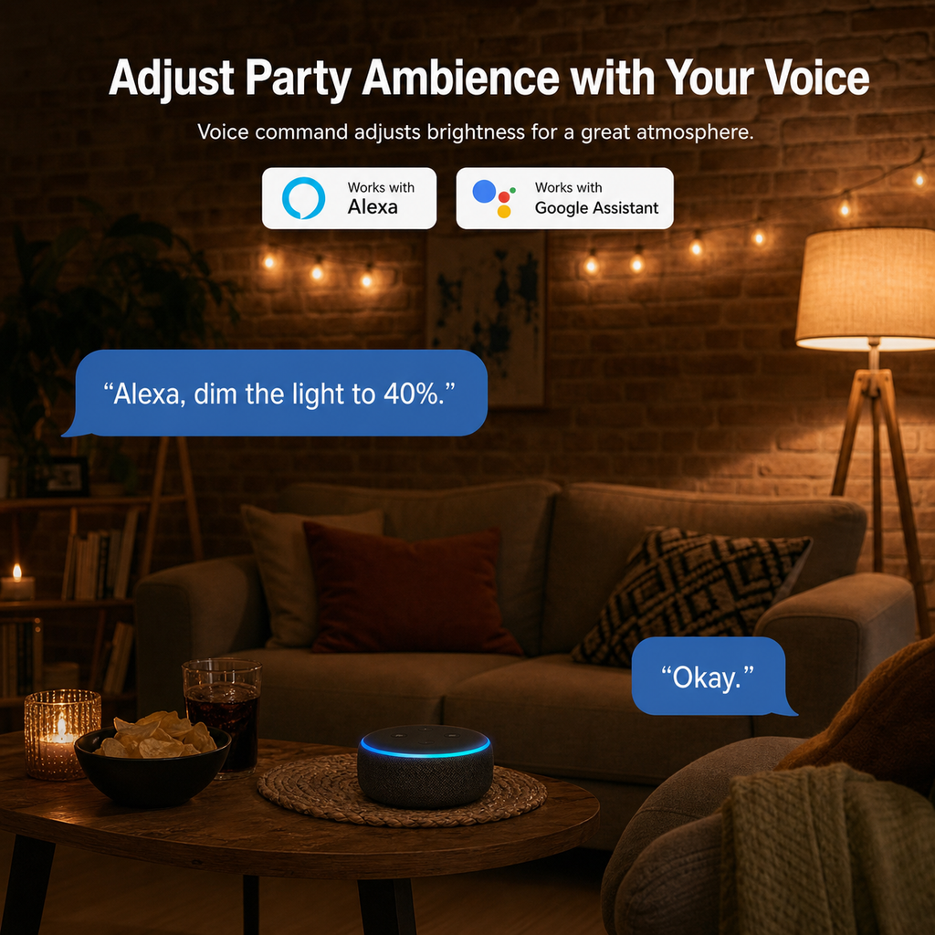 NéoDim WiFi Pro voice control dim light to 40 percent