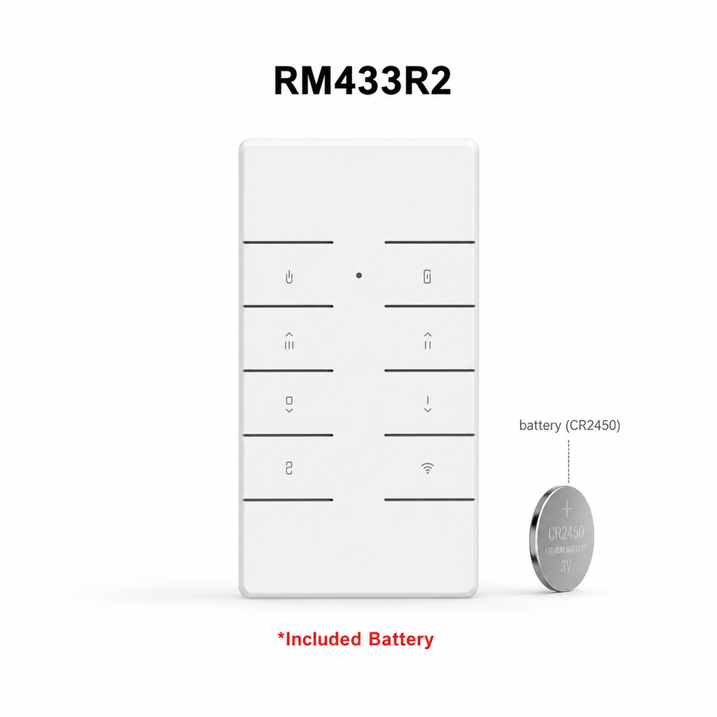 NéoDim WiFi Pro RM433R2 remote with CR2450 included battery