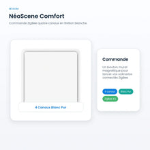 Commande de scénarios ZigBee NéoScene Comfort 4 canaux blanc.