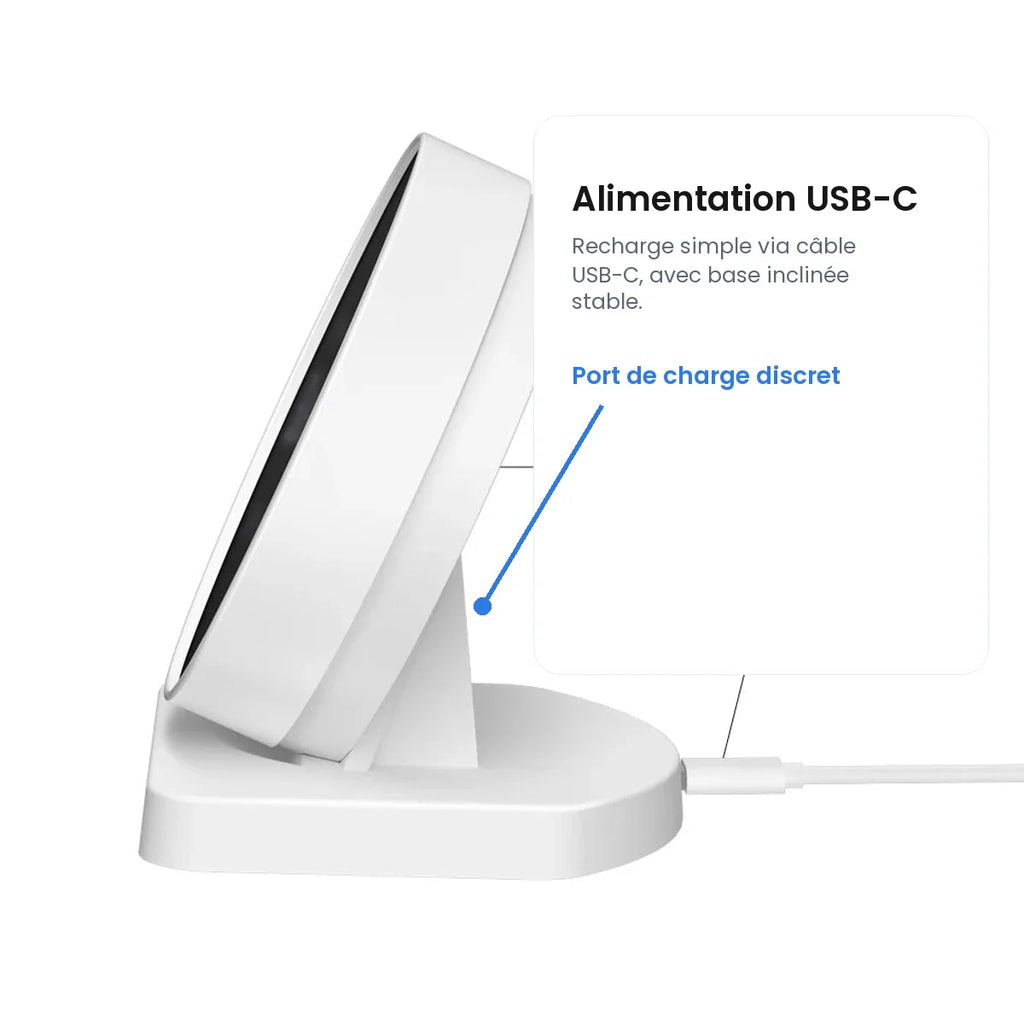 Détail du port USB-C du thermostat NéoAir RF Essential.