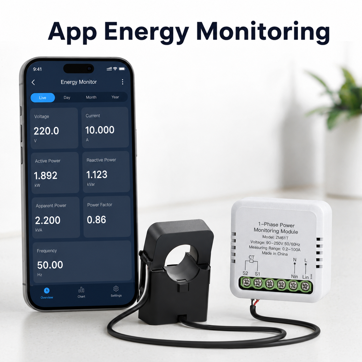 App energy monitoring dashboard for ZigBee energy meter