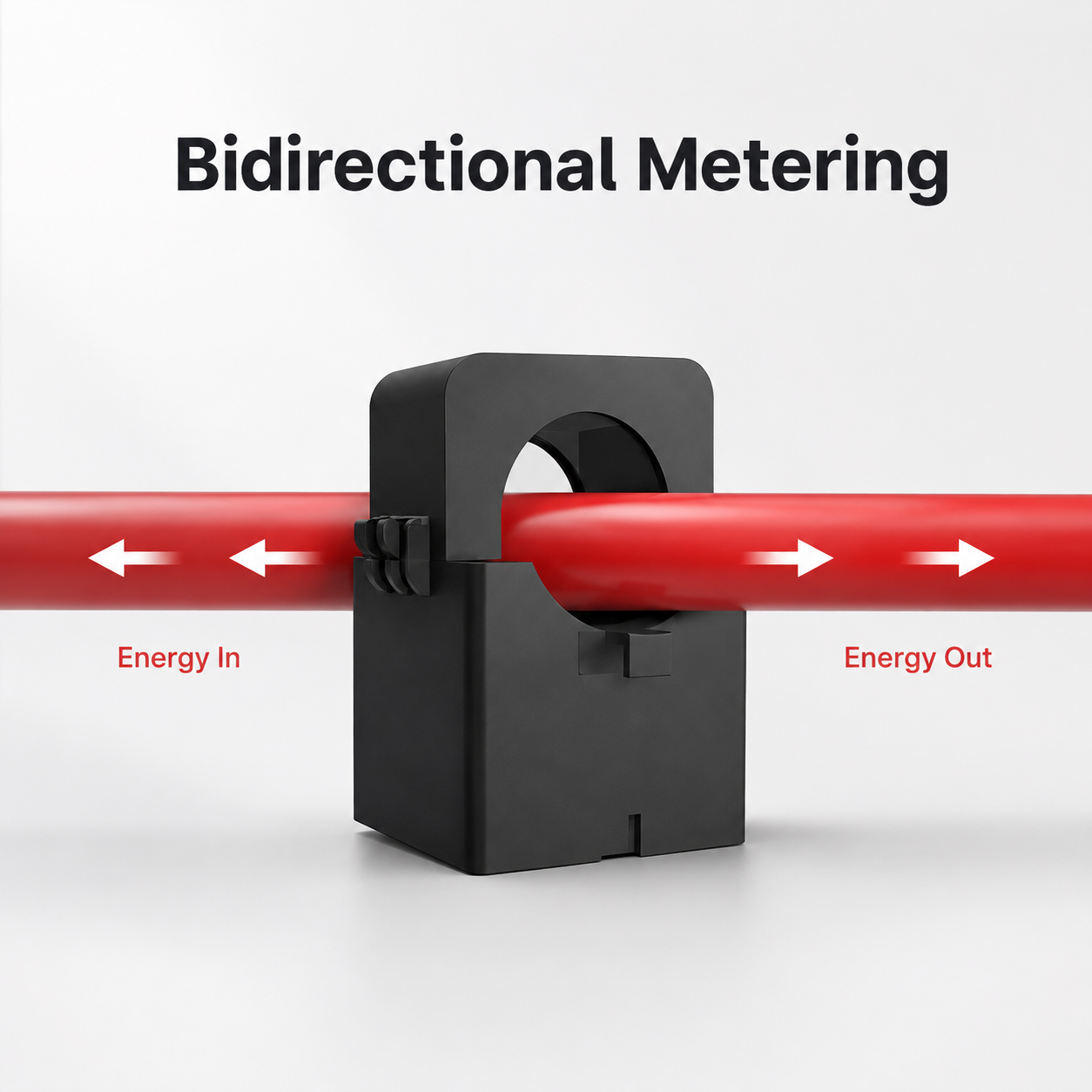 Bidirectional metering visual for smart energy monitor