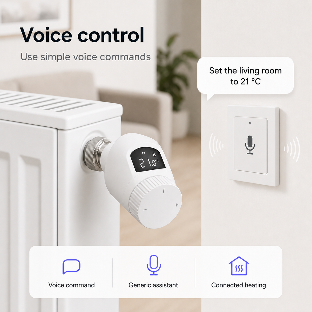 Generic voice control scene for NéoForce thermostatic radiator valve