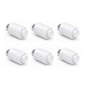 Pack de 6 vannes thermostatiques NéoForce Comfort blanc pur sur fond studio blanc