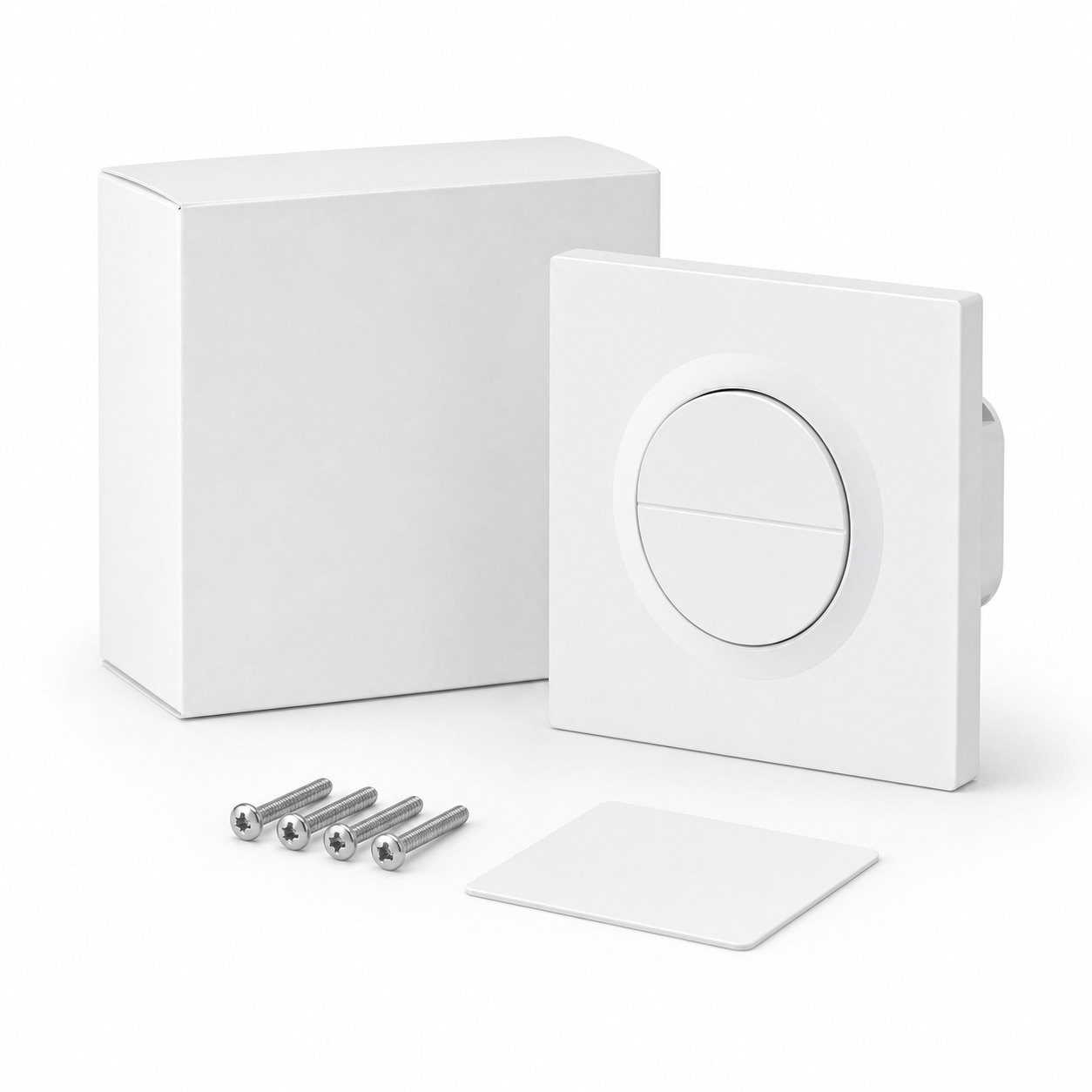NéoFrame Duo Pro boîtier double interrupteur avec vis de montage et boîte neutre