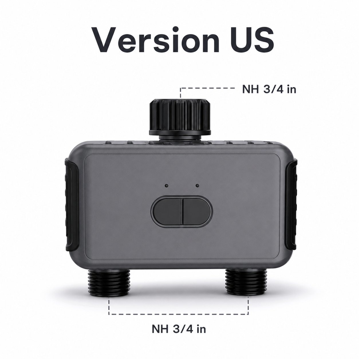 Version US product-only variant of two-outlet garden water timer