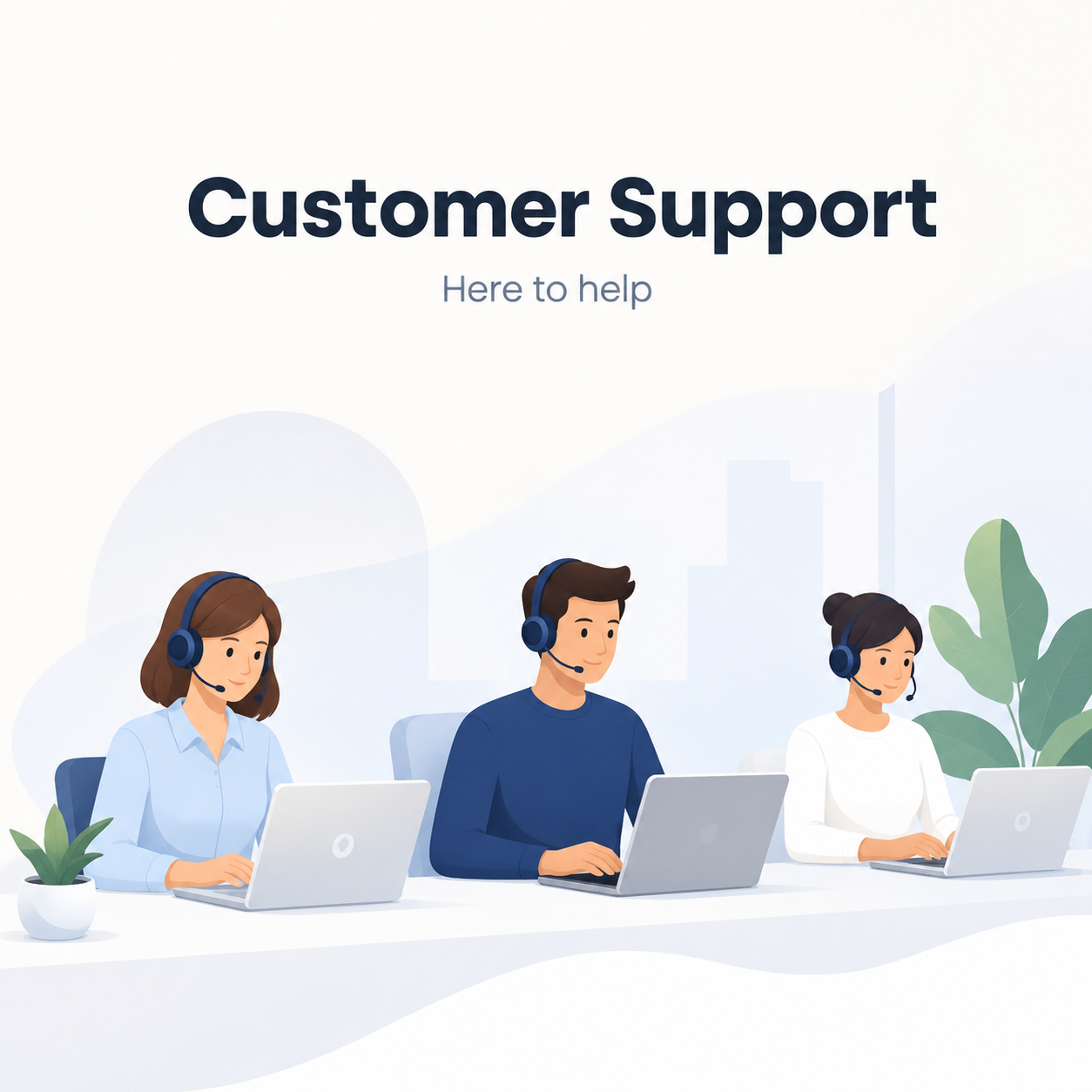 Clean customer support image for the soil tester product page