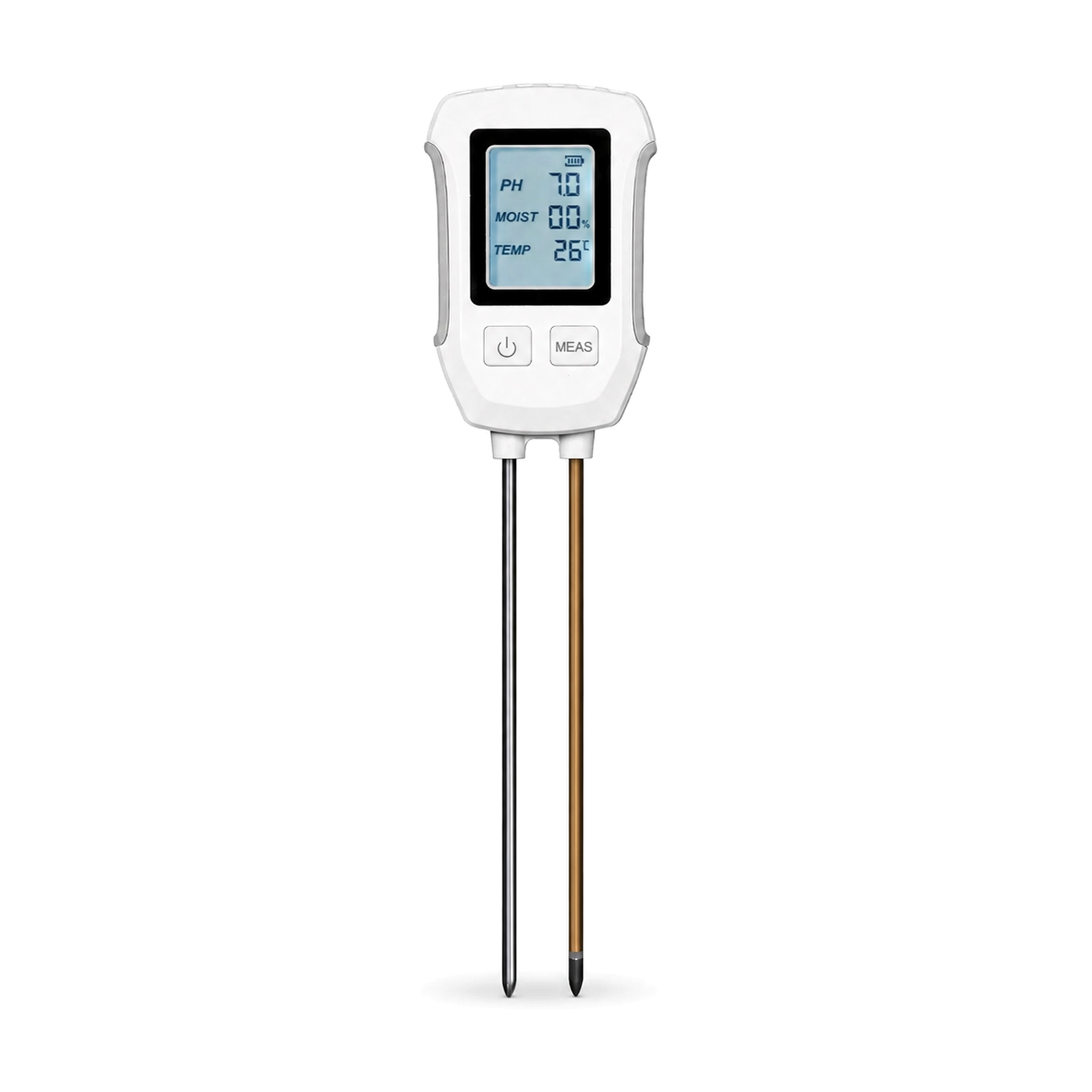 Testeur de sol 3 en 1 NeoGarden Soil Comfort beige vue frontale sur fond blanc