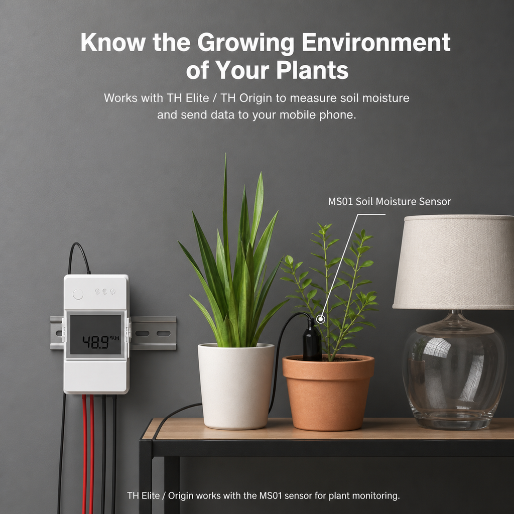 Growing environment monitoring with TH module and MS01 soil sensor