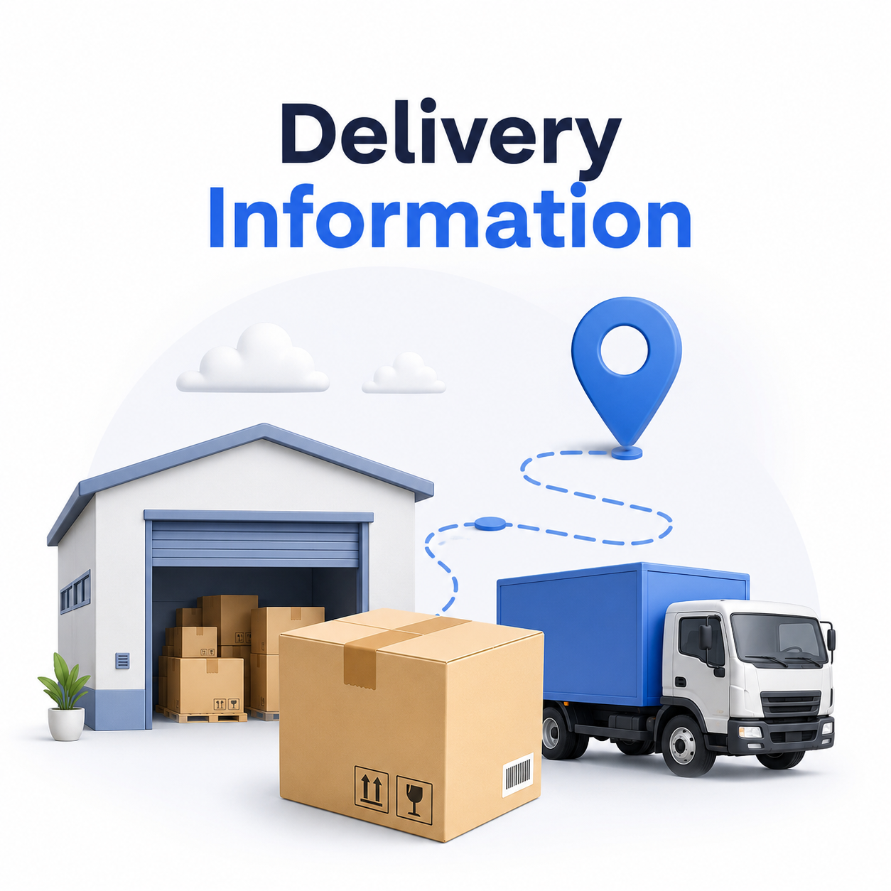 Clean delivery information visual for garden timer order