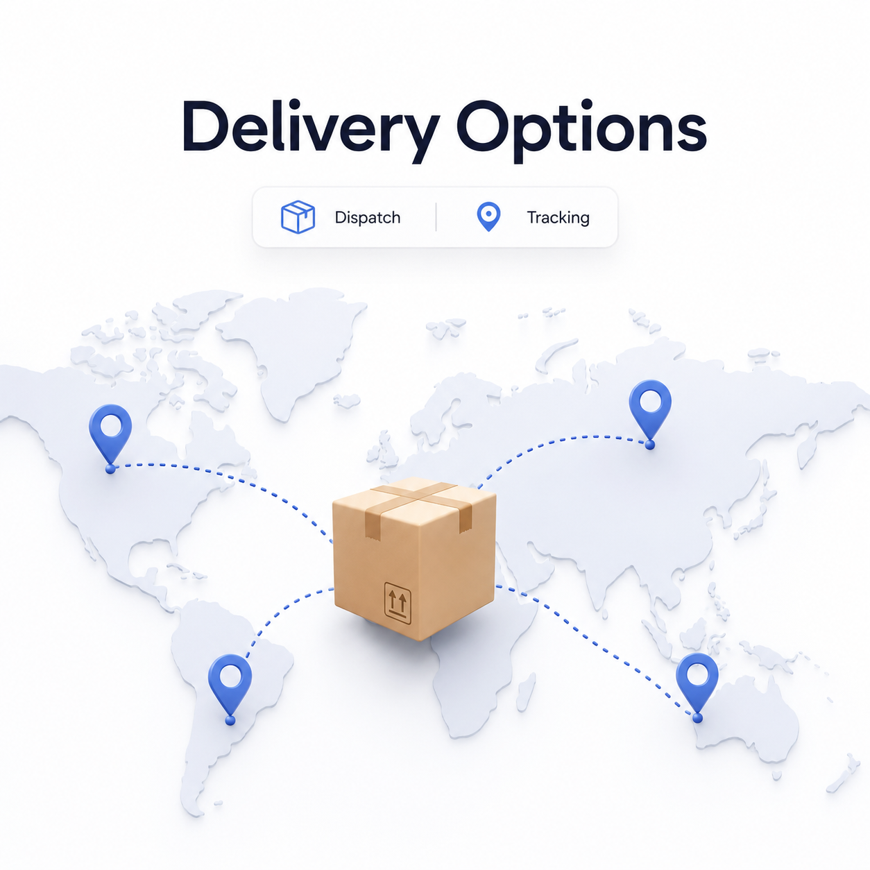 Generic delivery route map visual for garden timer order