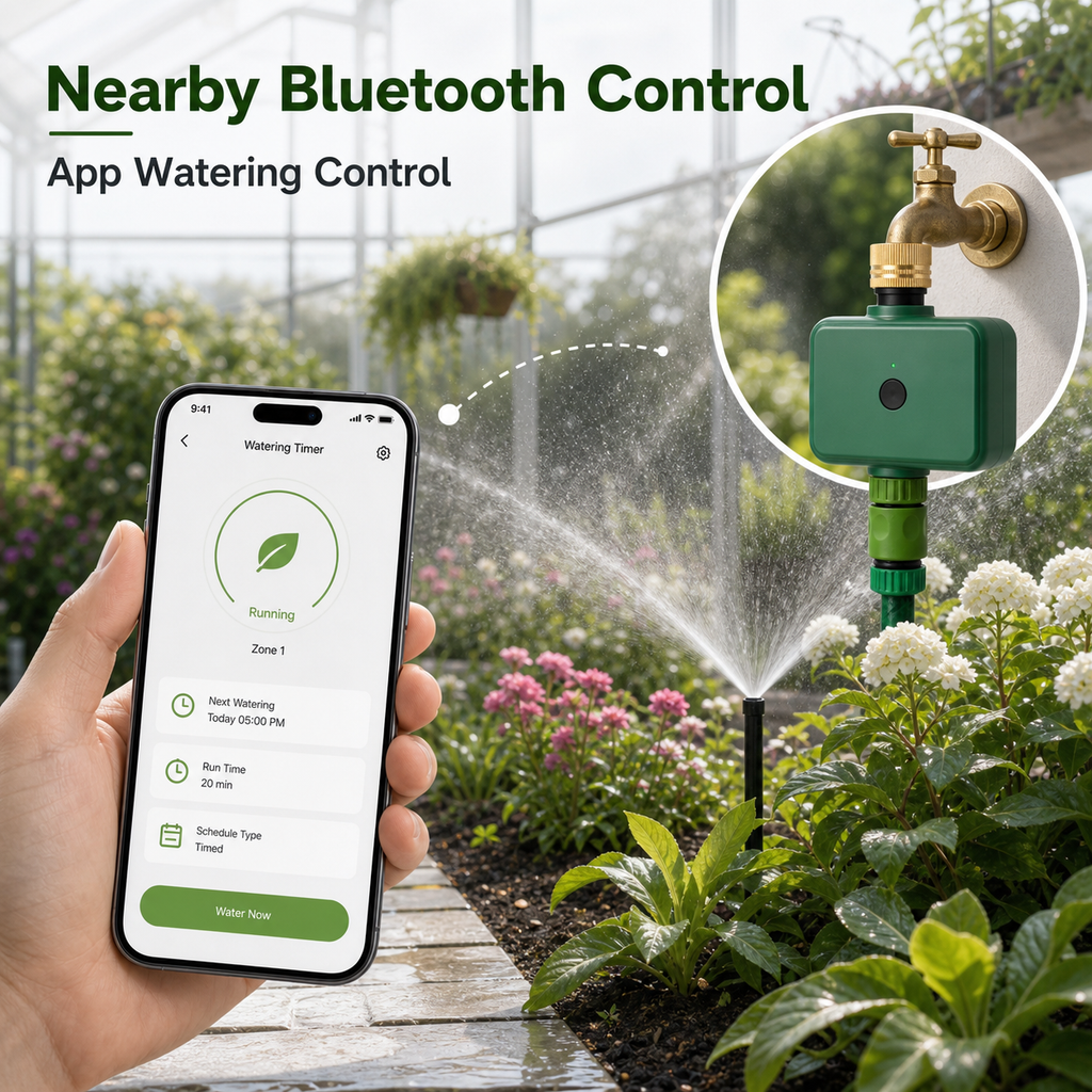 Nearby Bluetooth control for garden water timer