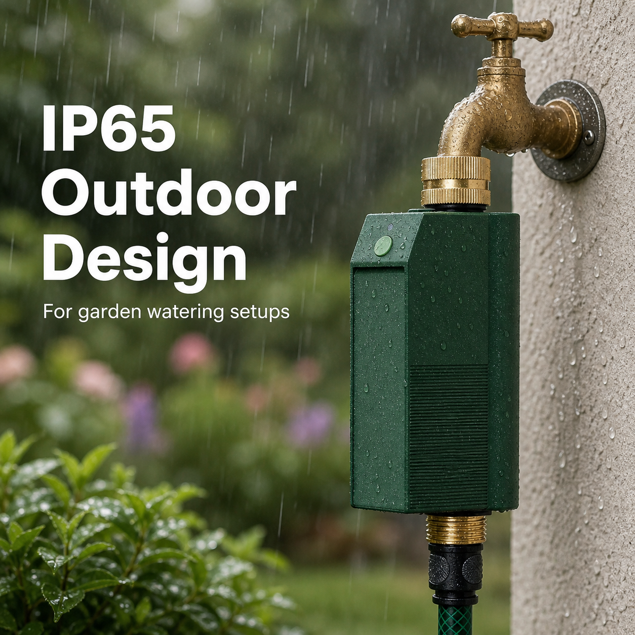 IP65 outdoor design visual for garden Wi-Fi water timer