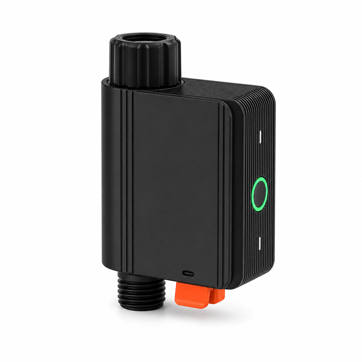 Vanne d'arrosage ZigBee NéoGarden Valve Pro avec raccord BSP sur fond blanc