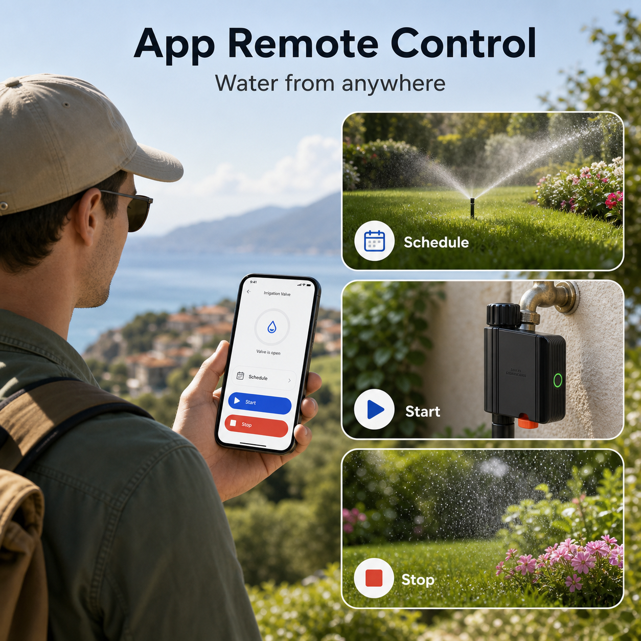 App remote control for ZigBee garden irrigation valve