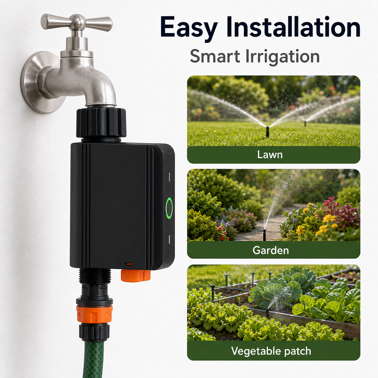 Easy installation examples for lawn garden and vegetable patch