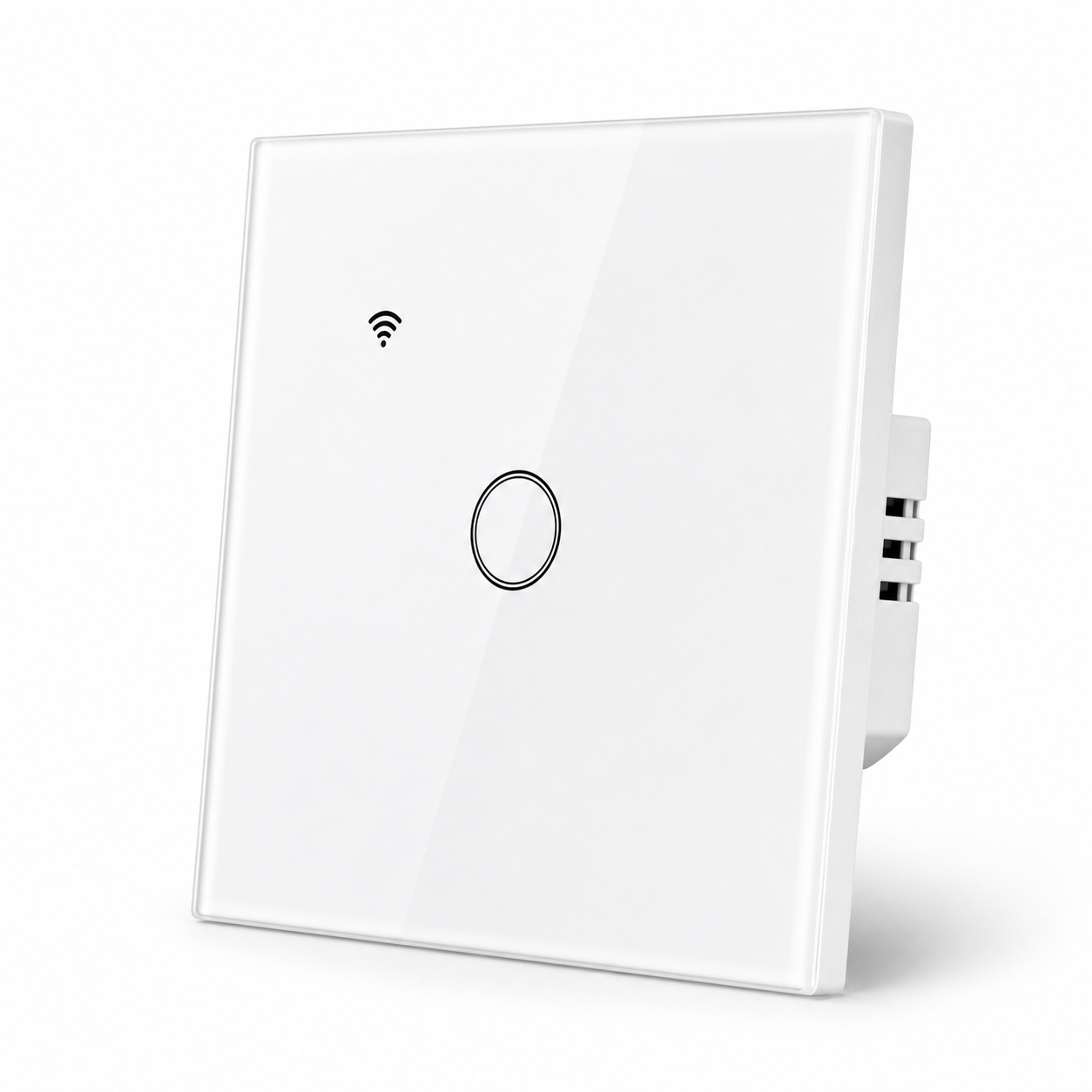 Interrupteur tactile WiFi NéoGlass Lite Comfort sans neutre blanc