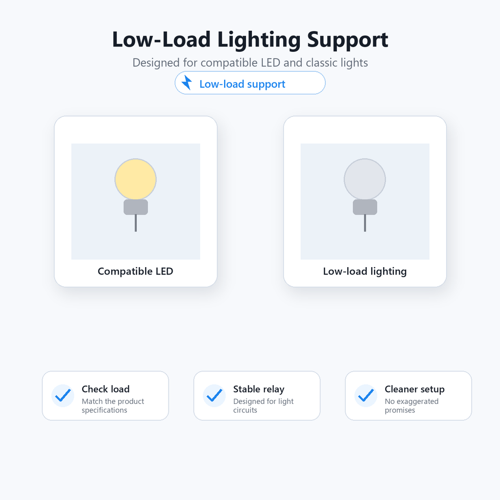 Low-load lighting support visual for ZigBee glass switch