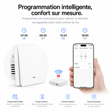 NéoGlass Multi-Wire Comfort, programmation intelligente pour planifier horaires, minuteurs et scénarios d'éclairage.