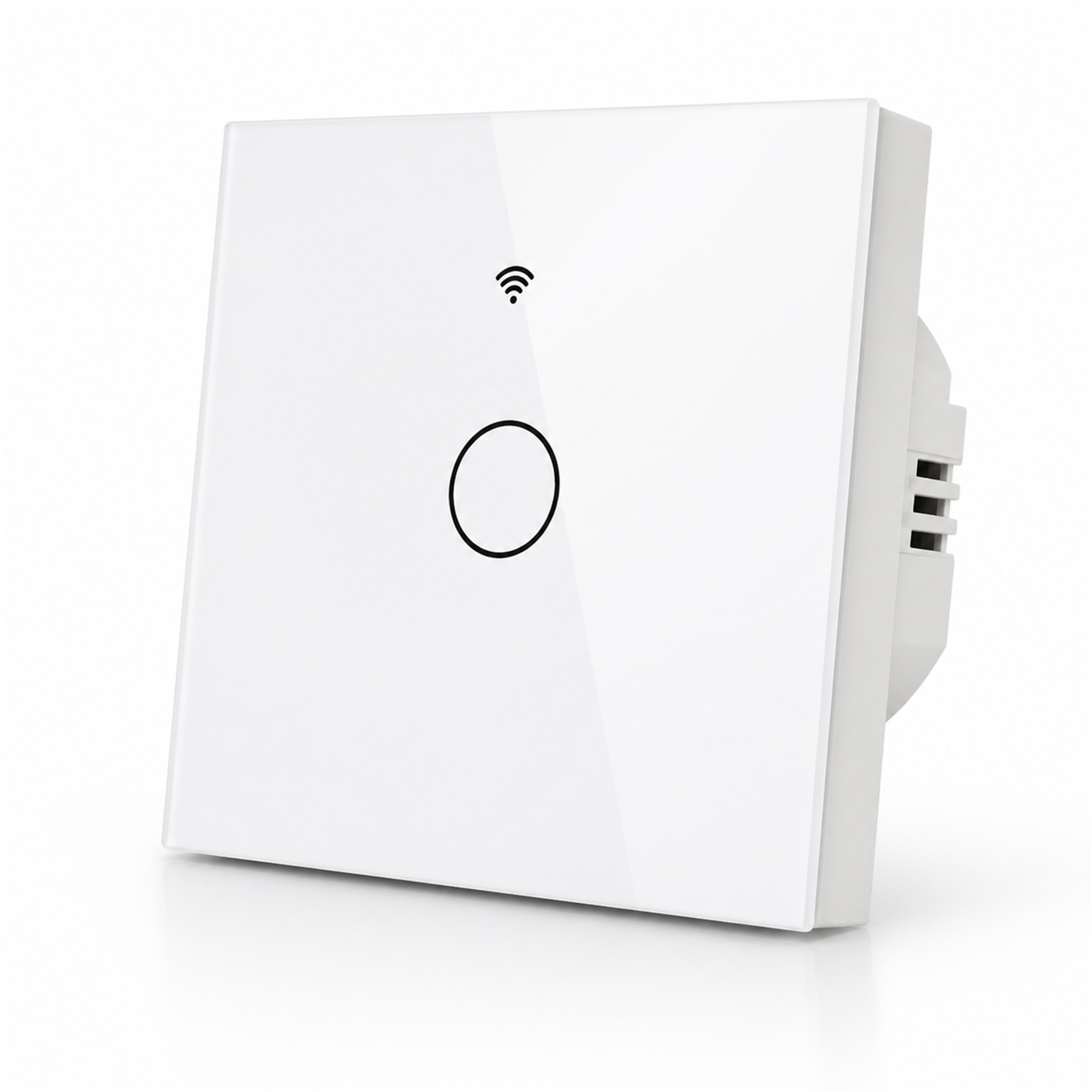 Interrupteur tactile WiFi RF433 NéoGlass RF Lite Comfort sans neutre blanc 1 canal