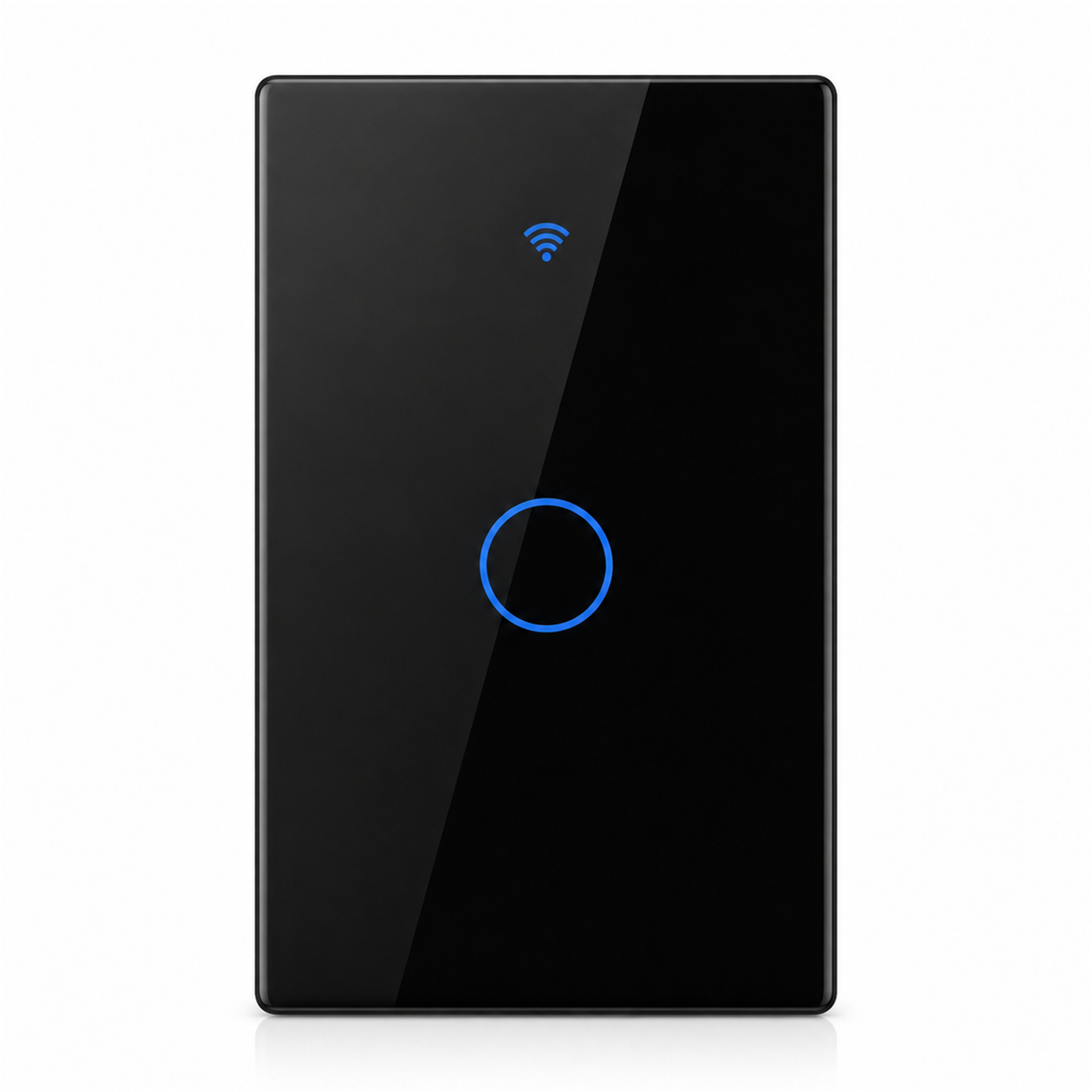 Interrupteur tactile WiFi RF433 NéoGlass RF Lite Comfort sans neutre noir 1 canal