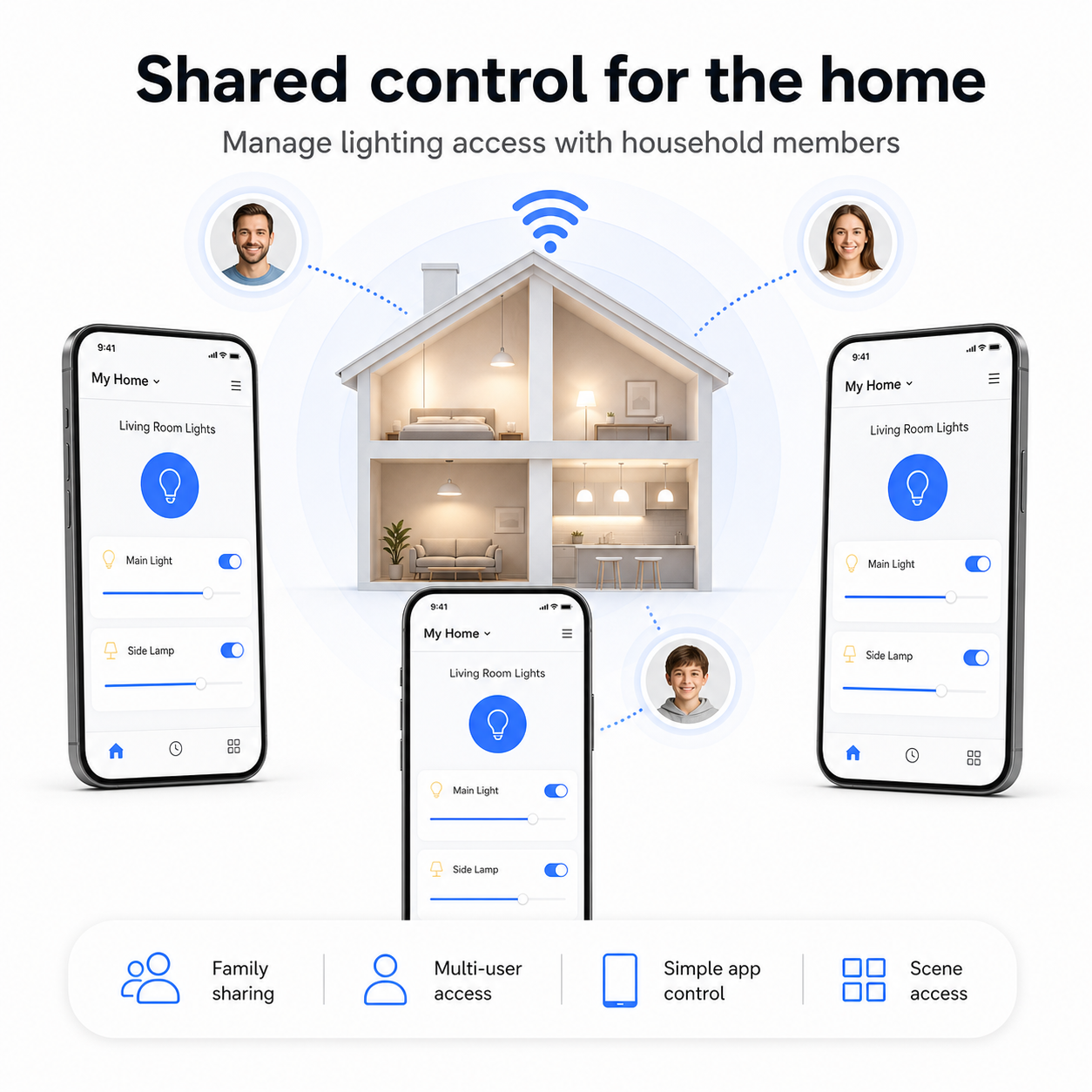 Shared home app control image for NéoGlass switch