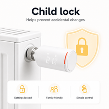 Child lock graphic for NéoGraph Comfort thermostatic radiator valve