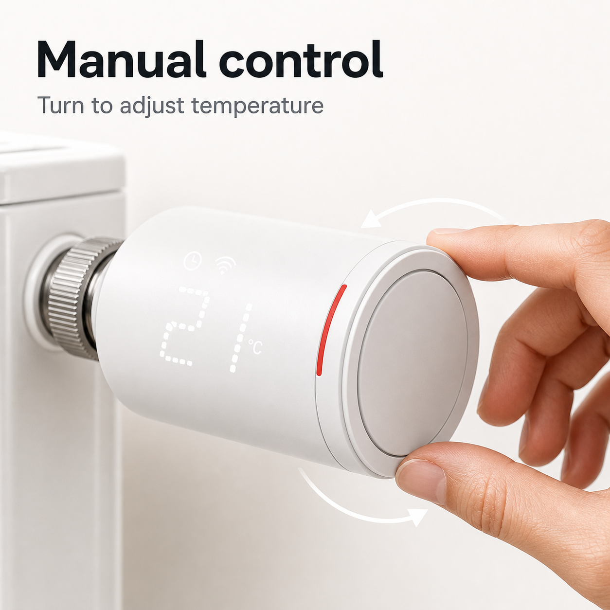 Manual rotary control close-up for NéoGraph Comfort valve