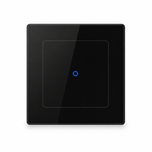 Black one-zone NéoGrid Essential smart wall switch front view