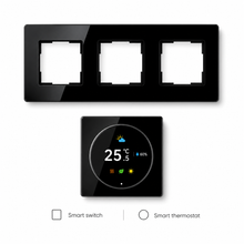 Black NéoGrid Essential triple frame with smart thermostat module