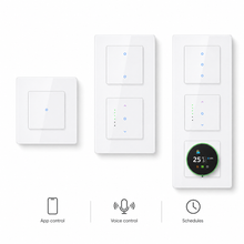 NéoGrid Essential modular switches with generic app voice and schedule controls