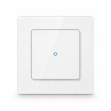 White one-zone NéoGrid Essential smart wall switch front view