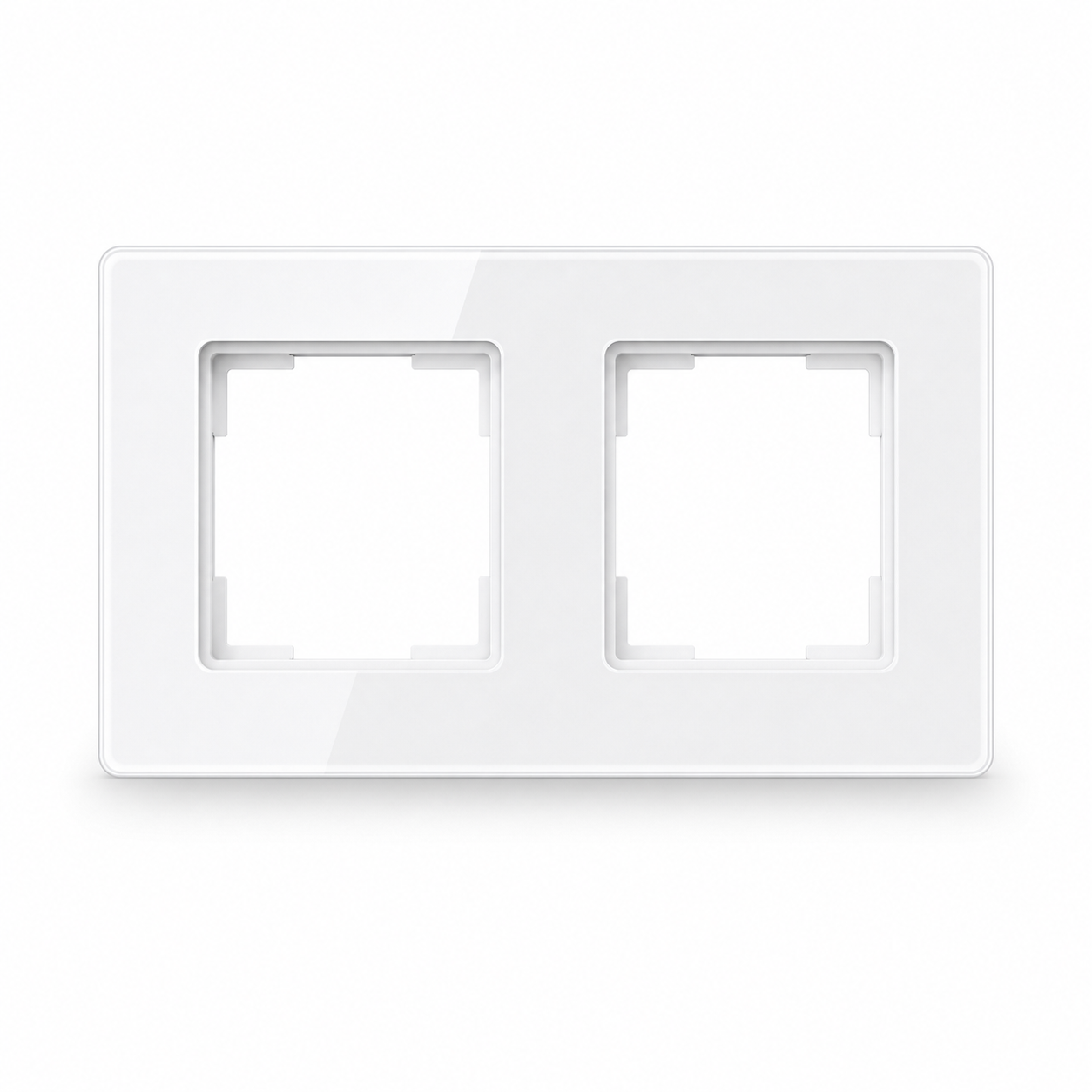 White two-module NéoGrid Essential wall frame with empty openings