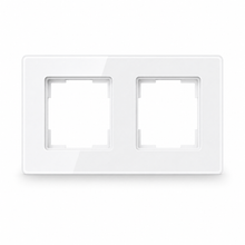 White two-module NéoGrid Essential wall frame with empty openings