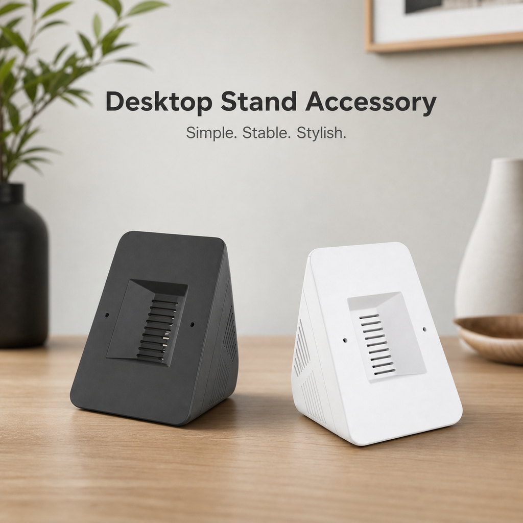Black and white desktop stand accessories for smart thermostat