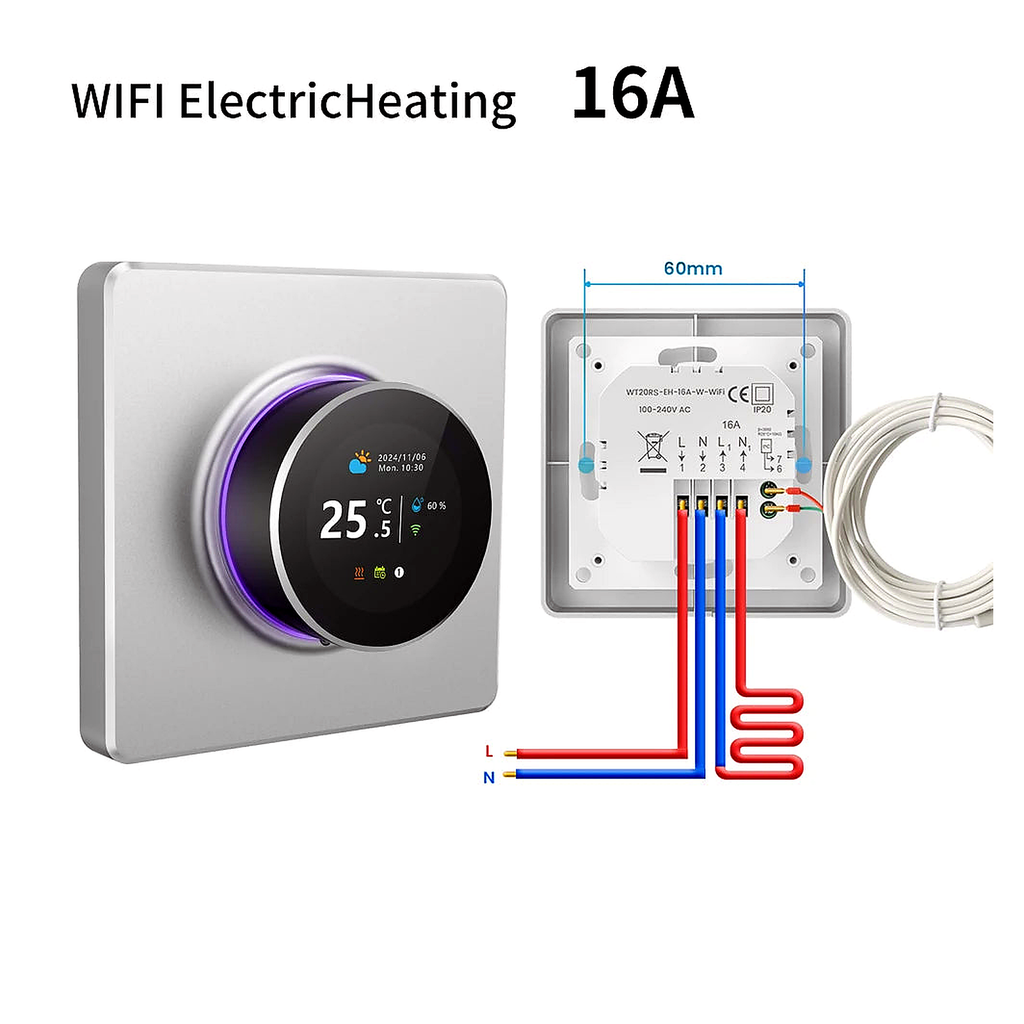 NéoHeat Essential WiFi ElectricHeating 16A wiring variant image
