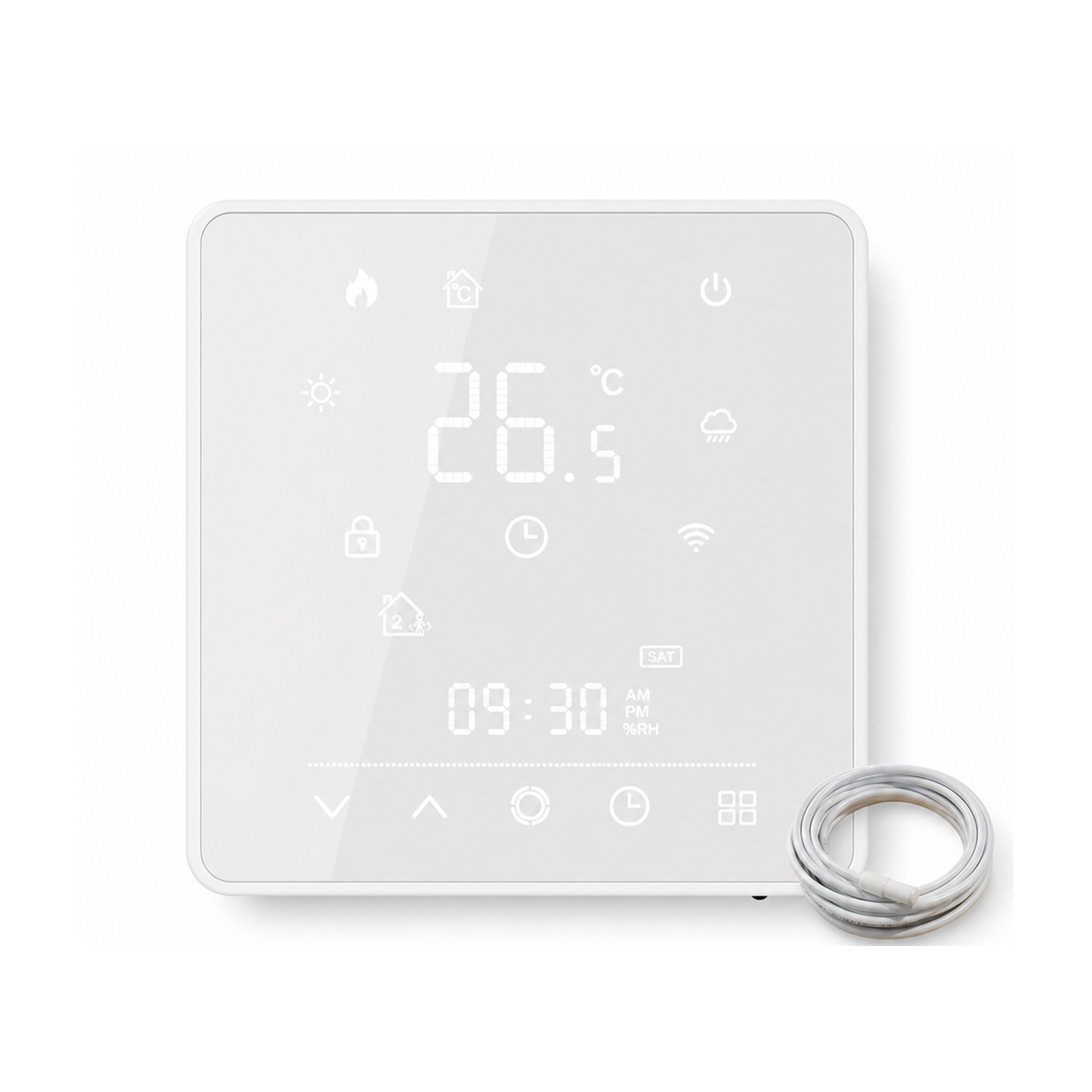 Thermostat Wi-Fi Matter NéoHeat Matter Comfort pour chauffage électrique avec sonde filaire
