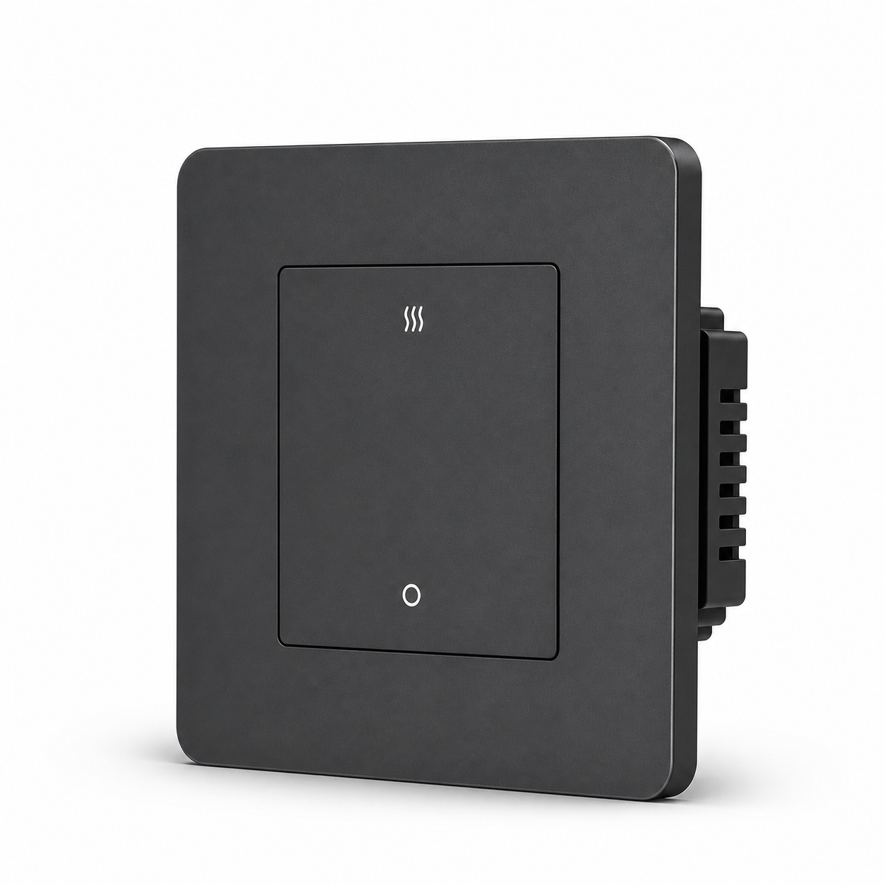 Interrupteur chauffage ZigBee 20A gris sur fond blanc studio