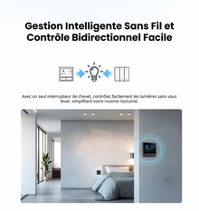 Visuel de gestion intelligente sans fil et contrôle bidirectionnel avec NéoHub Touch.